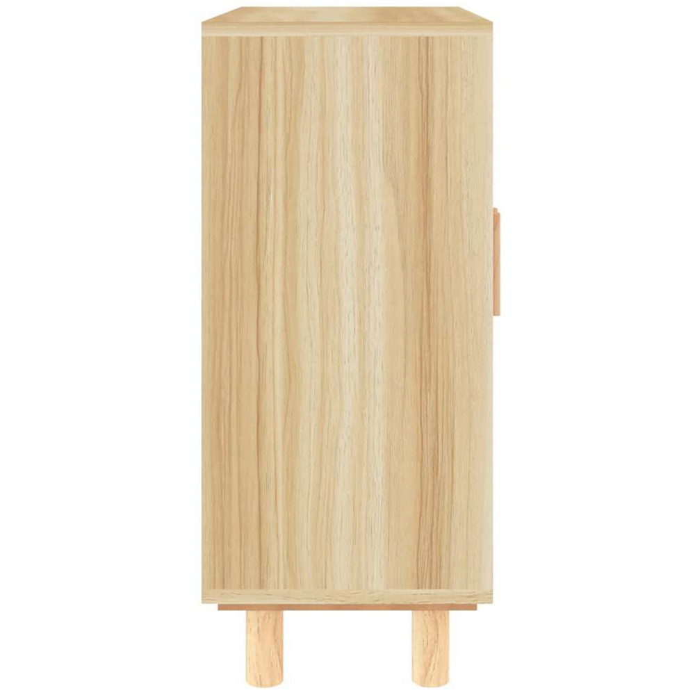 vidaXL 2 Rattan Door Natural Pine Wood Sideboard Image 6