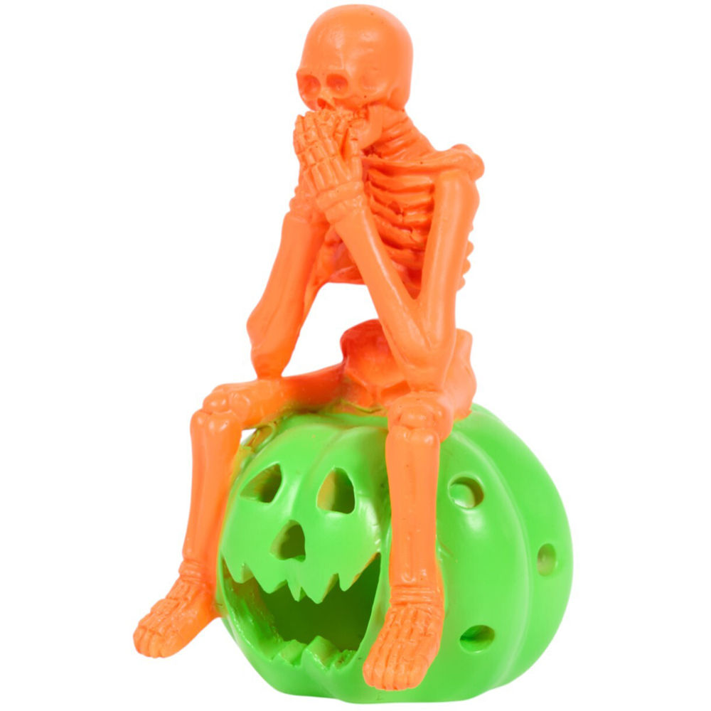 Neon Sitting Skeleton Image 6