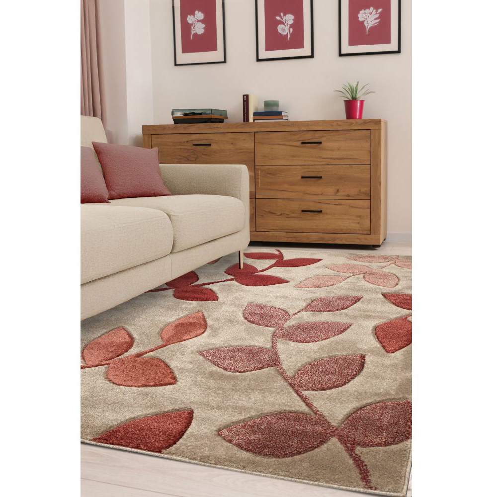 Homemaker Newport Terracotta Leaf Rug 120 x 170cm Image 4