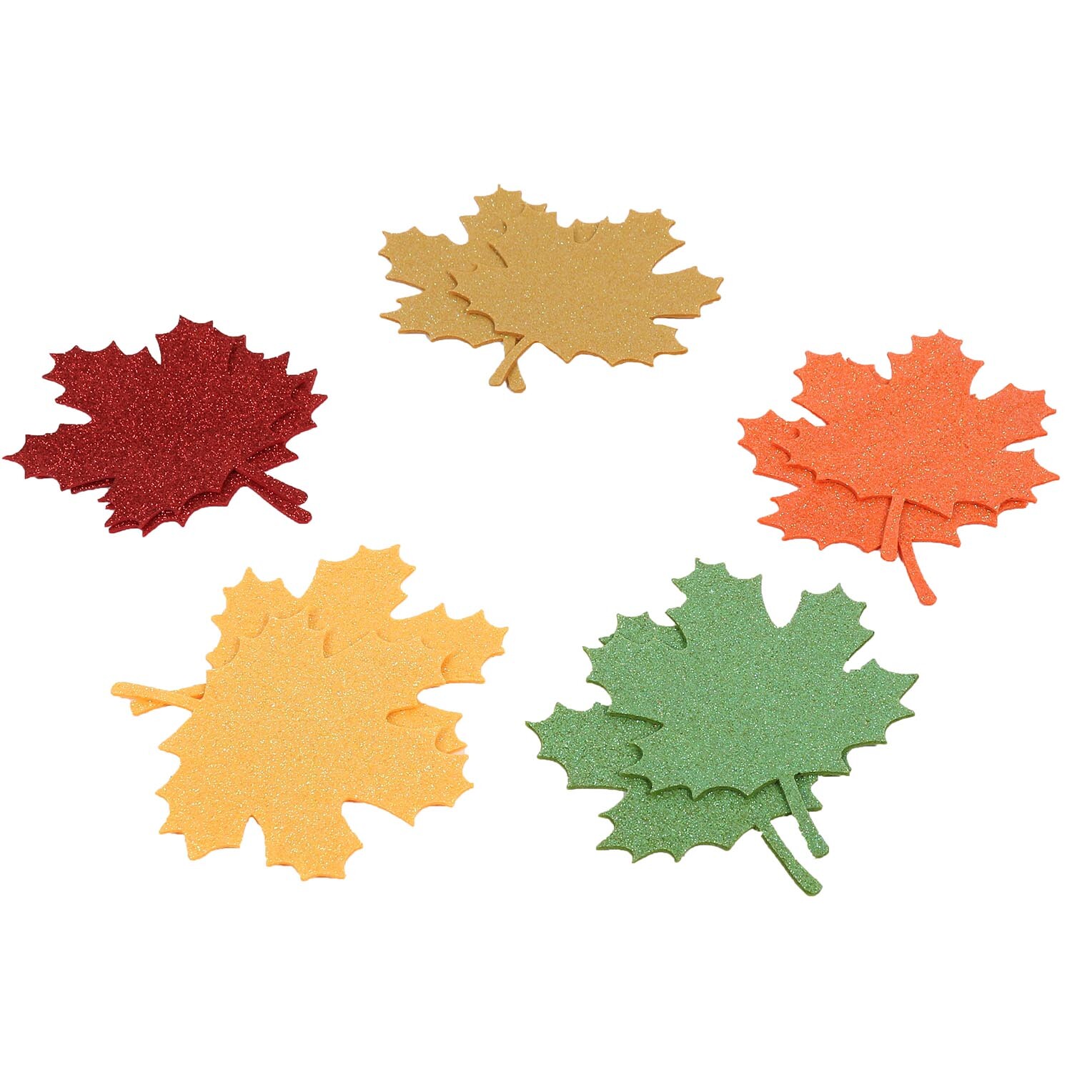 Single The Fall Collection Autumn Glitter Felt Shapes in Assorted styles Image 5