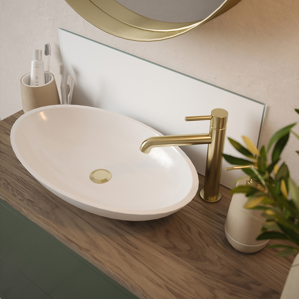 Matt White Glass Bathroom Splashback 500 x 250 x 4mm Image 2