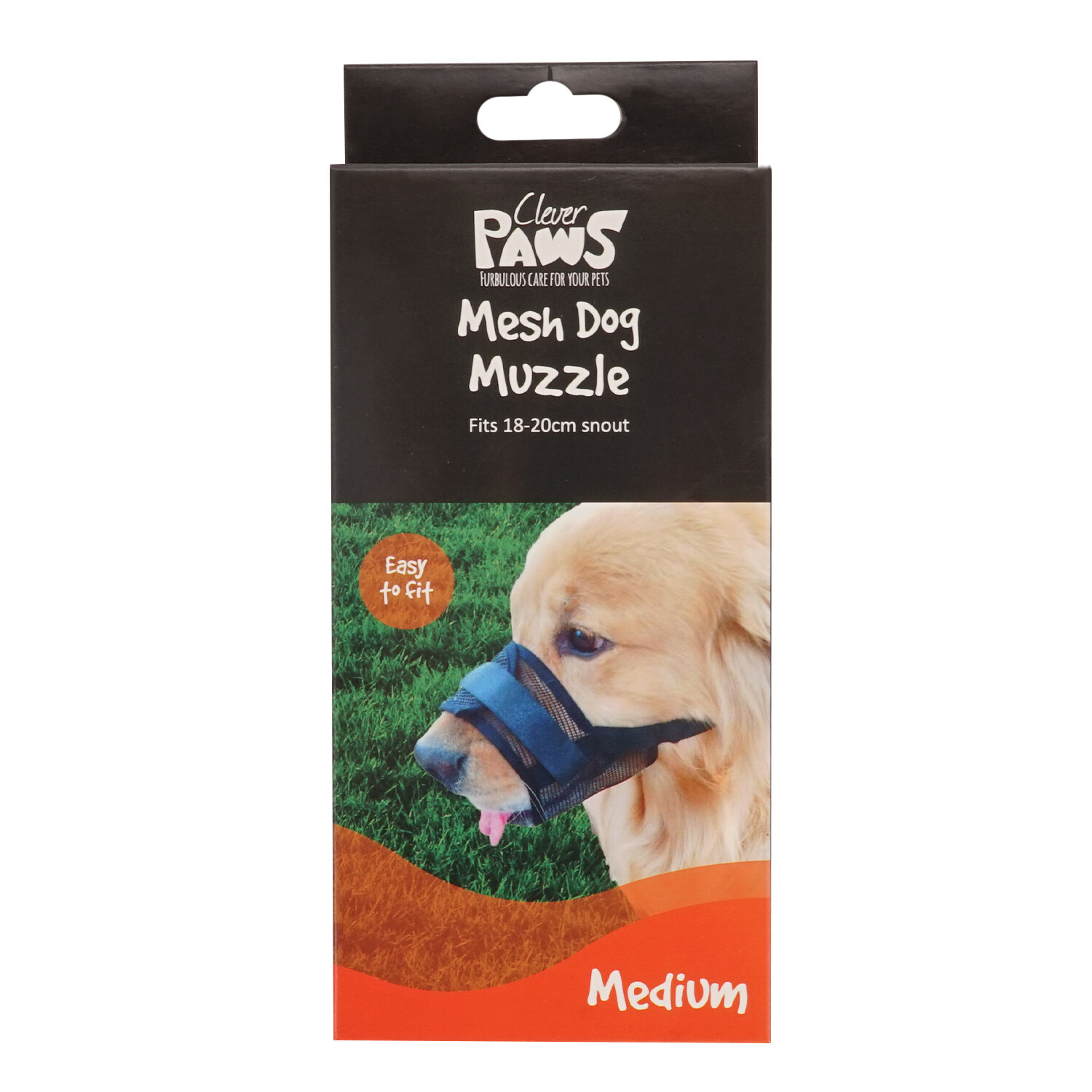 Clever Paws Mesh Dog Muzzle  - Black / Medium Image 1