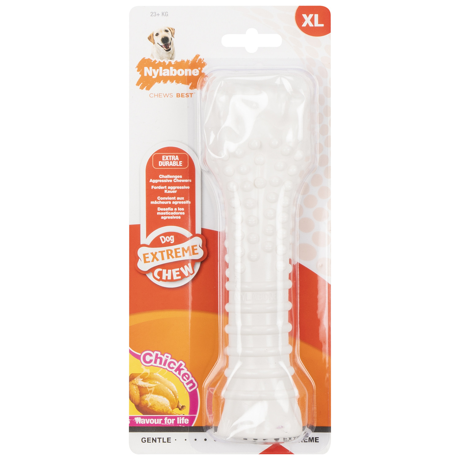 Nylabone Chicken Flavour Dura Bone Extreme Chew Dog Toy Image