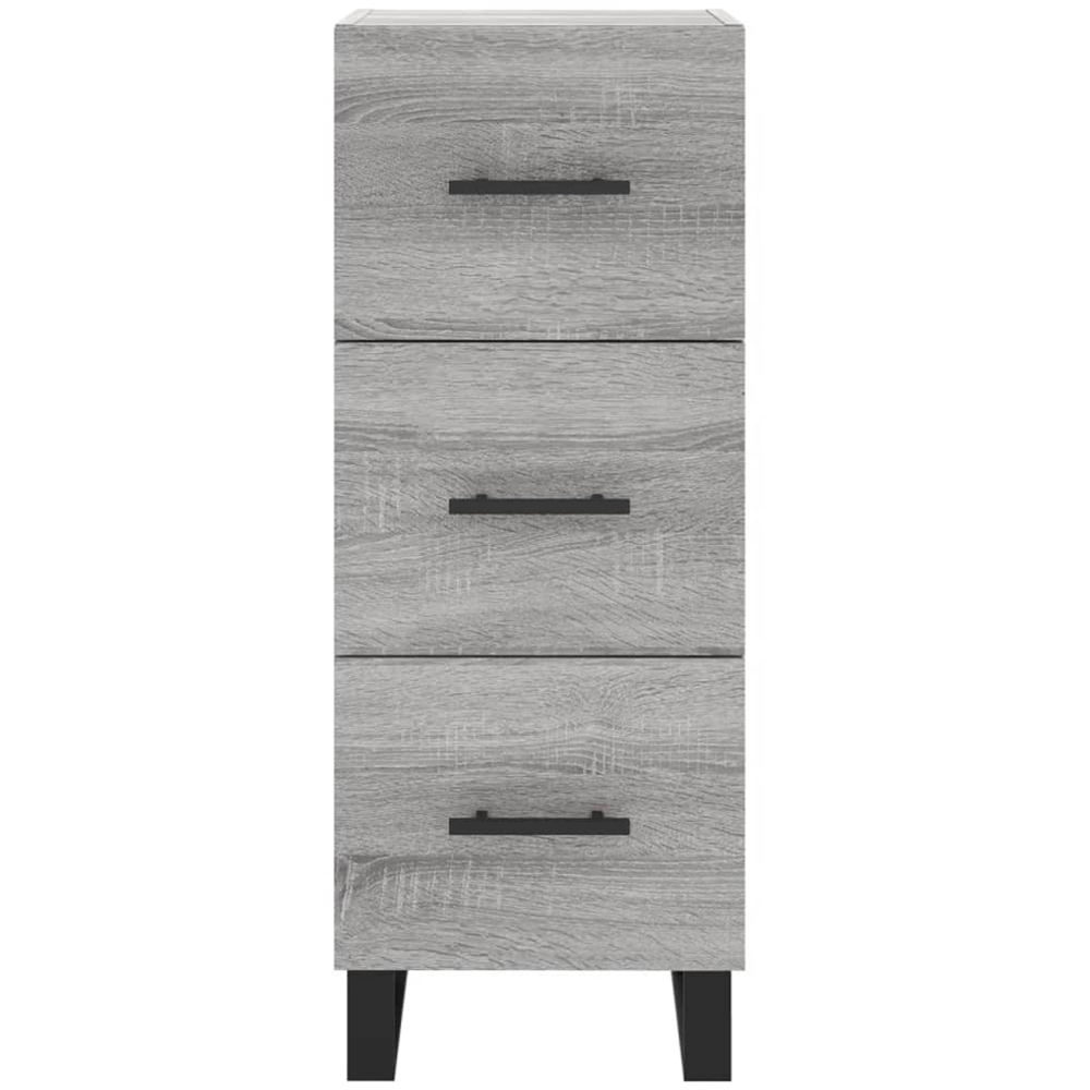 vidaXL Single Door 3 Drawer Grey Sonoma Highboard Image 6