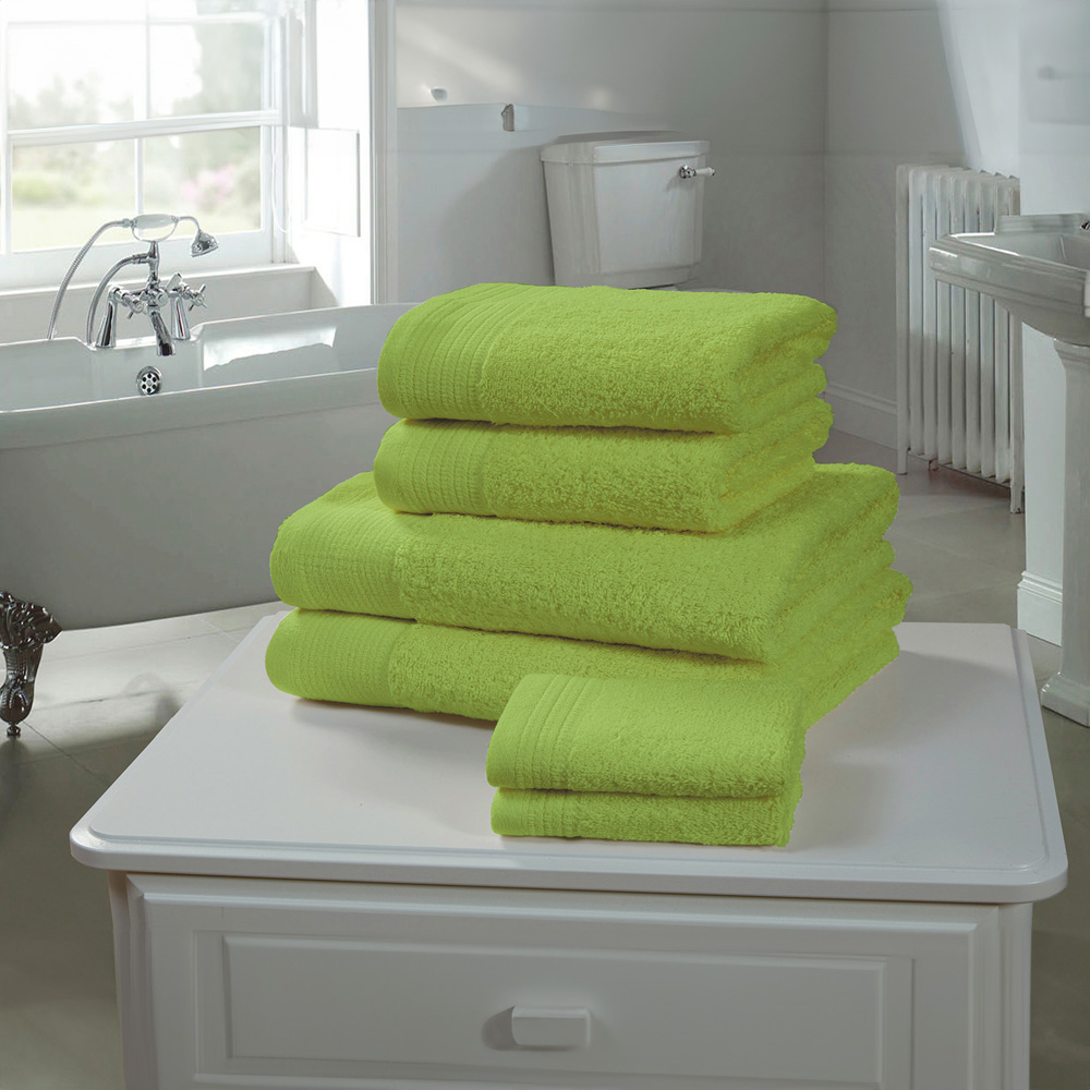 Rapport Home Chatsworth Super Soft 600gsm Combed Cotton Green Face Towel Image 2