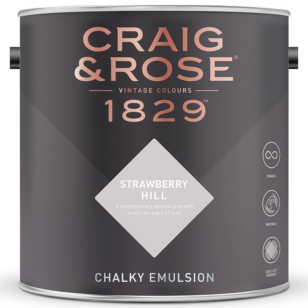 Craig & Rose 1829 Vintage Walls and Ceilings Strawberry Hill Chalky Matt Emulsion Paint 2.5L Image 2