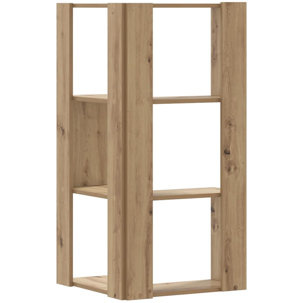 vidaXL 6 Shelf Artisan Oak Small Corner Bookcase Image 5