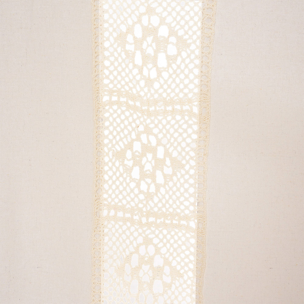 Living and Home Beige Bohemian Semi Sheer Diamond Pattern Curtain 240 x 150cm Image 4