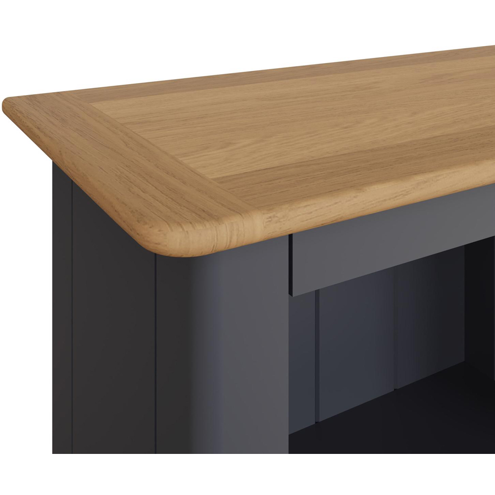 FWStyle Taberno 3 Shelf Graphite Blue and Oak Bookcase Image 4