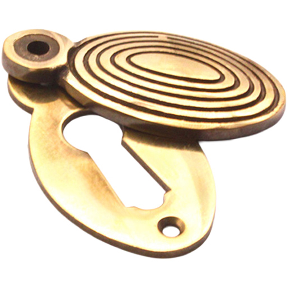 Spira Brass Oval Beehive Aged Brass Escutcheon Image 1