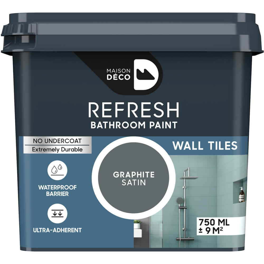 Maison Deco Refresh Bathroom Graphite Satin Paint 750ml Image 2