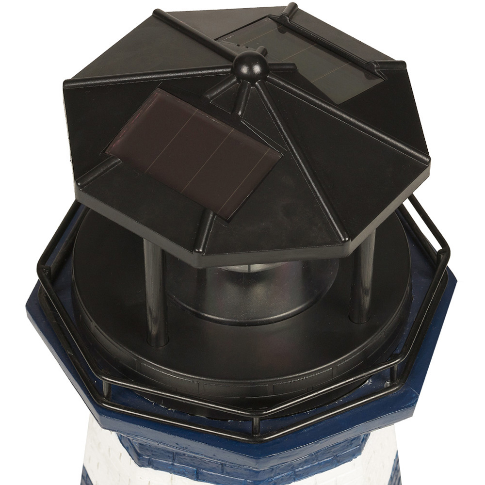 GardenKraft LED Solar Revolving Lighthouse Ornament 40cm Image 4