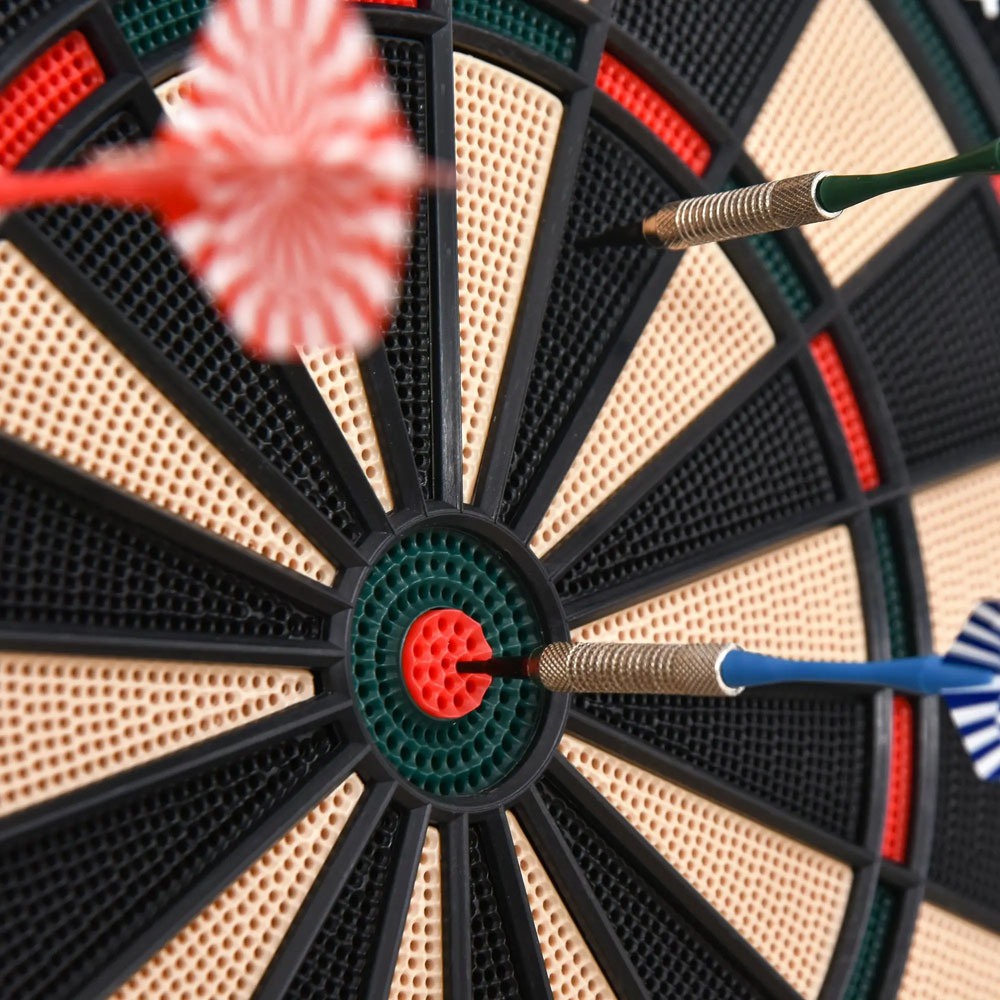 HOMCOM 12 Darts LED Dartboard Play Set with Electronic Scoreboard Image 3