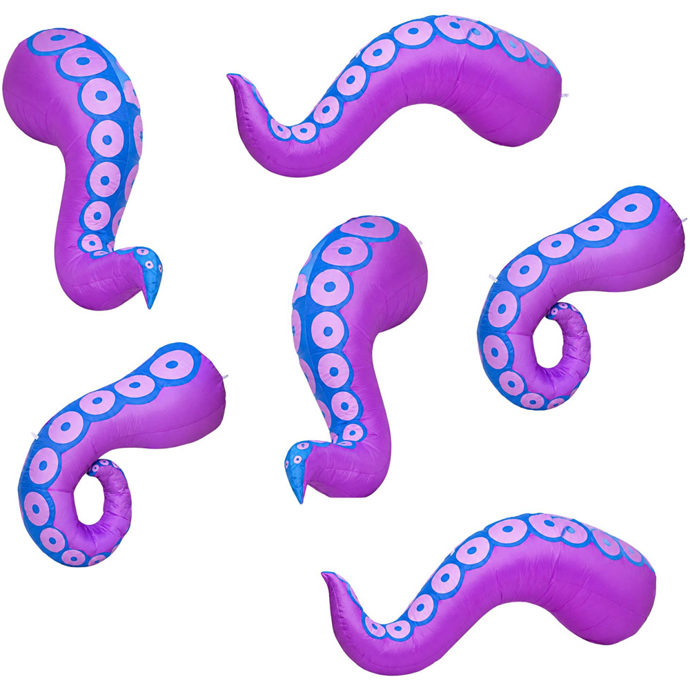 Samuel Alexander LED Large Inflatable Octopus Tentacles Halloween Decoration 6 Pack Image 1