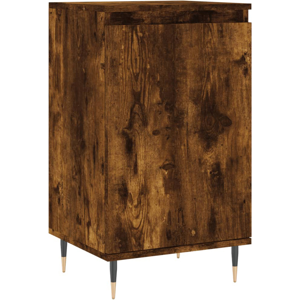 vidaXL Single Door Smoked Oak Sideboard Image 2