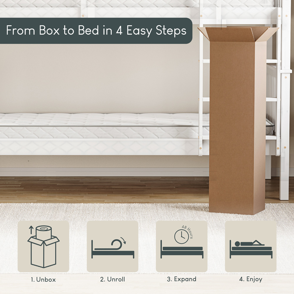 VIDA DESIGNS Sydney Grey Triple Sleeper Bunk Bed with Foam Mattress Image 5