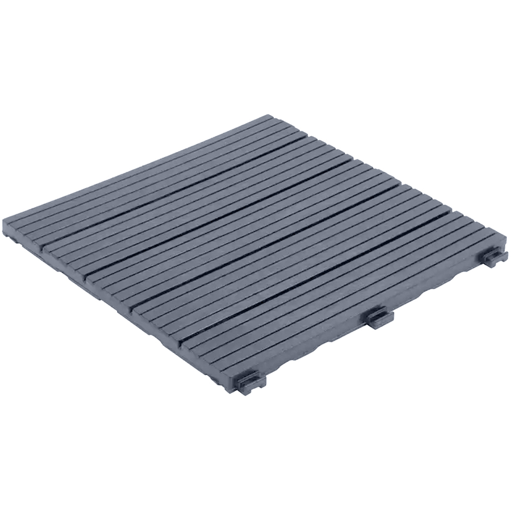Oseasons Cosmopolitan Cool Grey Eco Interlocking Decking Tiles 30 x 30cm 10 Pack Image 3