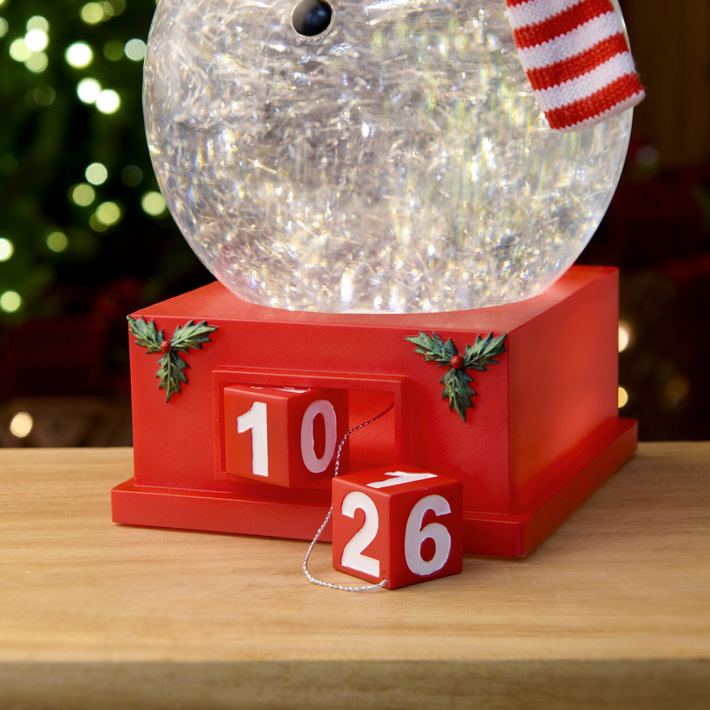 Glitter Spinning Countdown Snowman Image 3