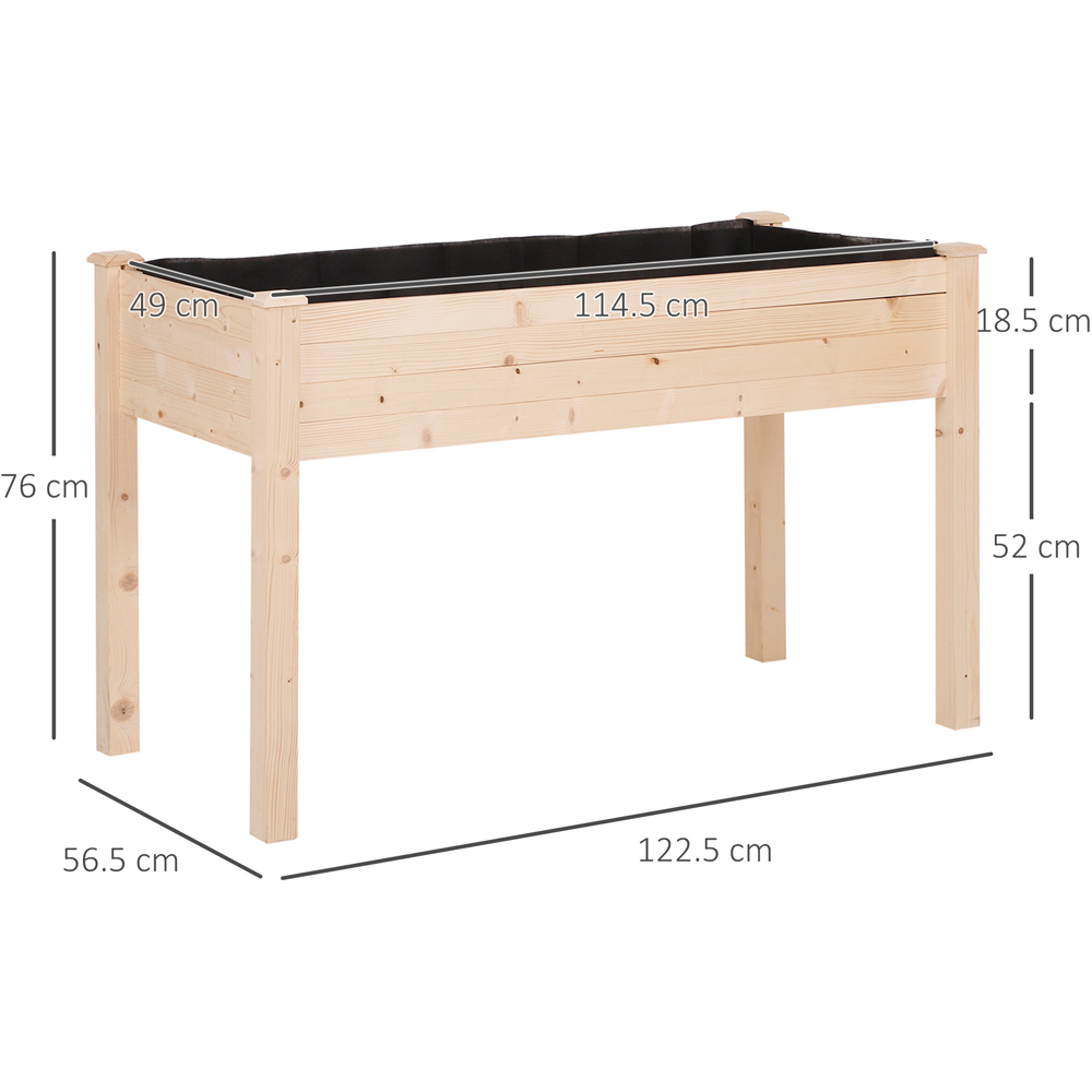 Outsunny Wooden Raised Planter Box Container 76 x 56.5 x 122.5cm Image 8