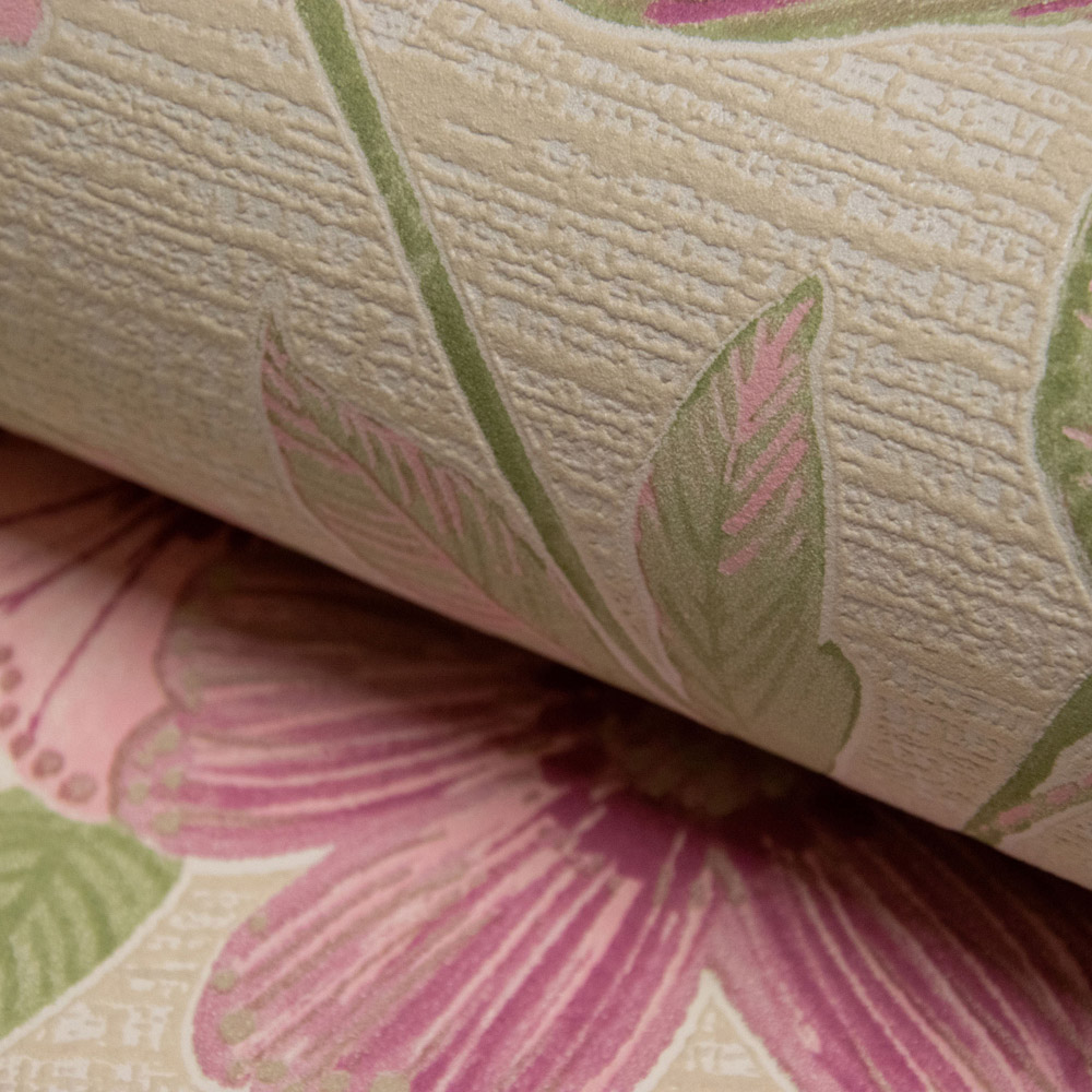 Grandeco Katsu Trail Floral Blown Pink Wallpaper Image 3