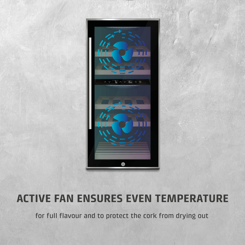 CASO Design WineComfort 644 Black 24 Bottle Wine Cooler Fridge Image 5