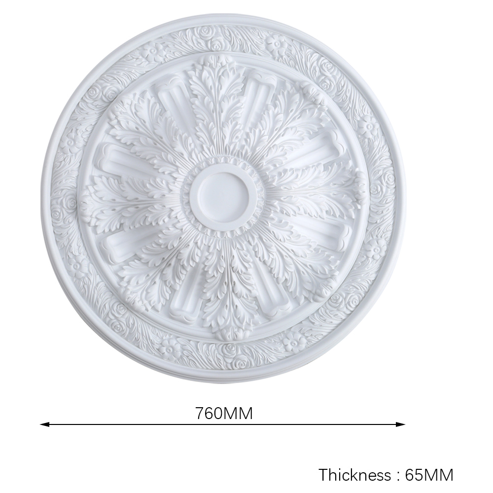 Living and Home Polyurethane Ceiling Medallion 29 inch Image 9