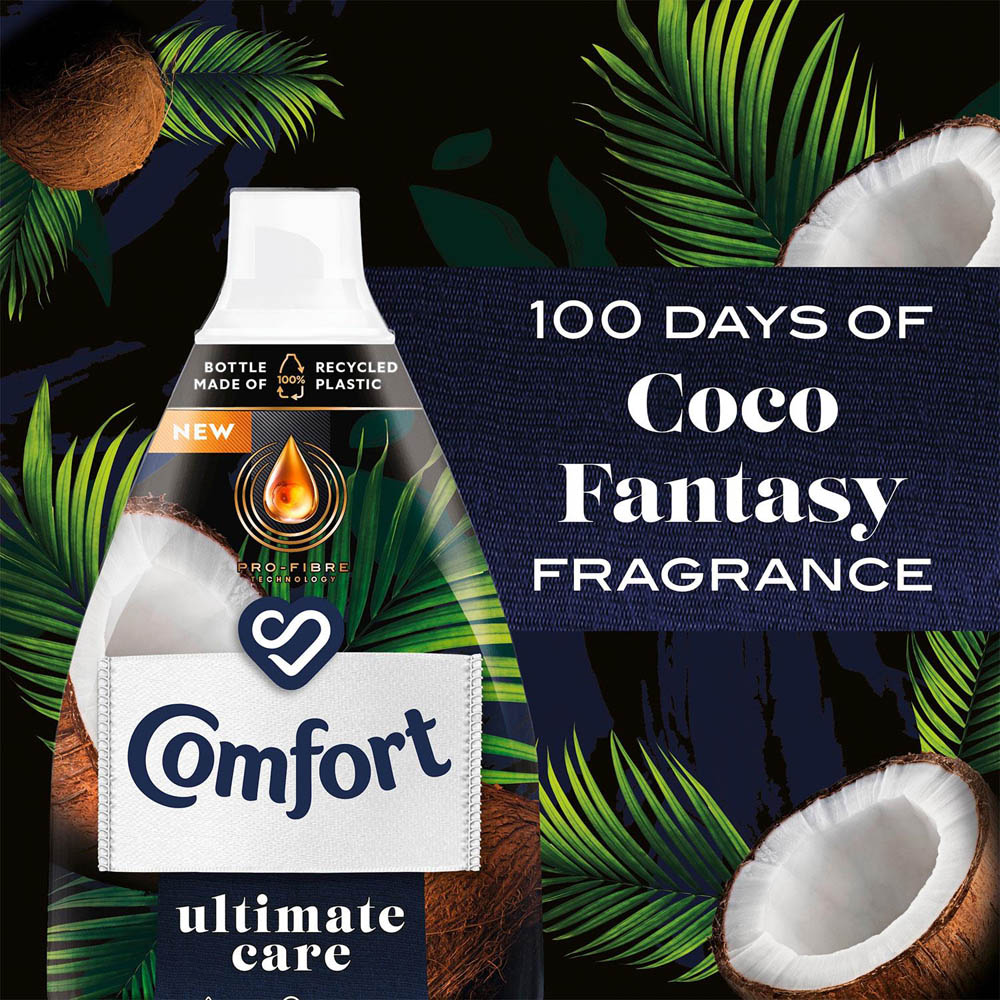 Comfort Ultimate Care Coco Fantasy Concentrated Fabric Conditioner 78 Washes 1.18L 4 Pack Image 7