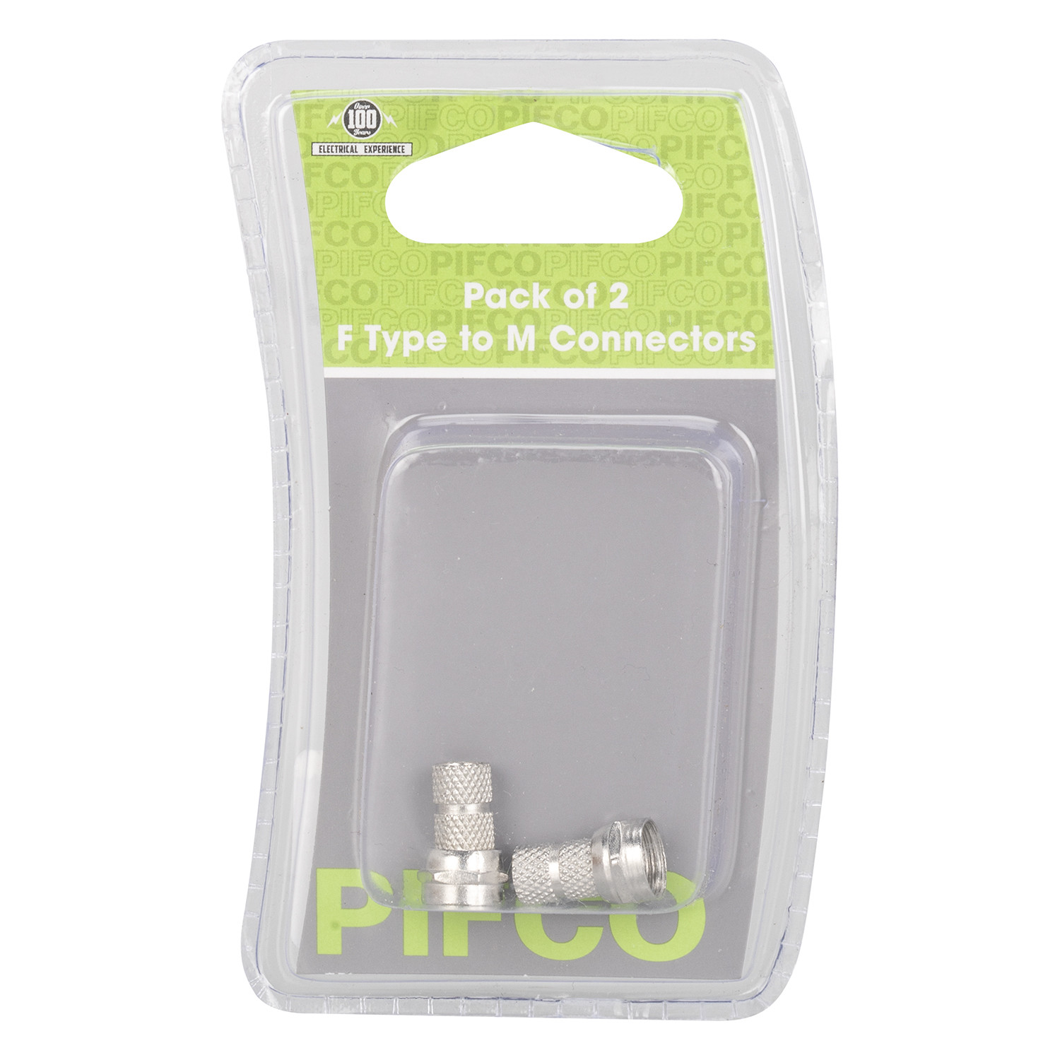 Pifco Type F Male Connectors 2 Pack Image