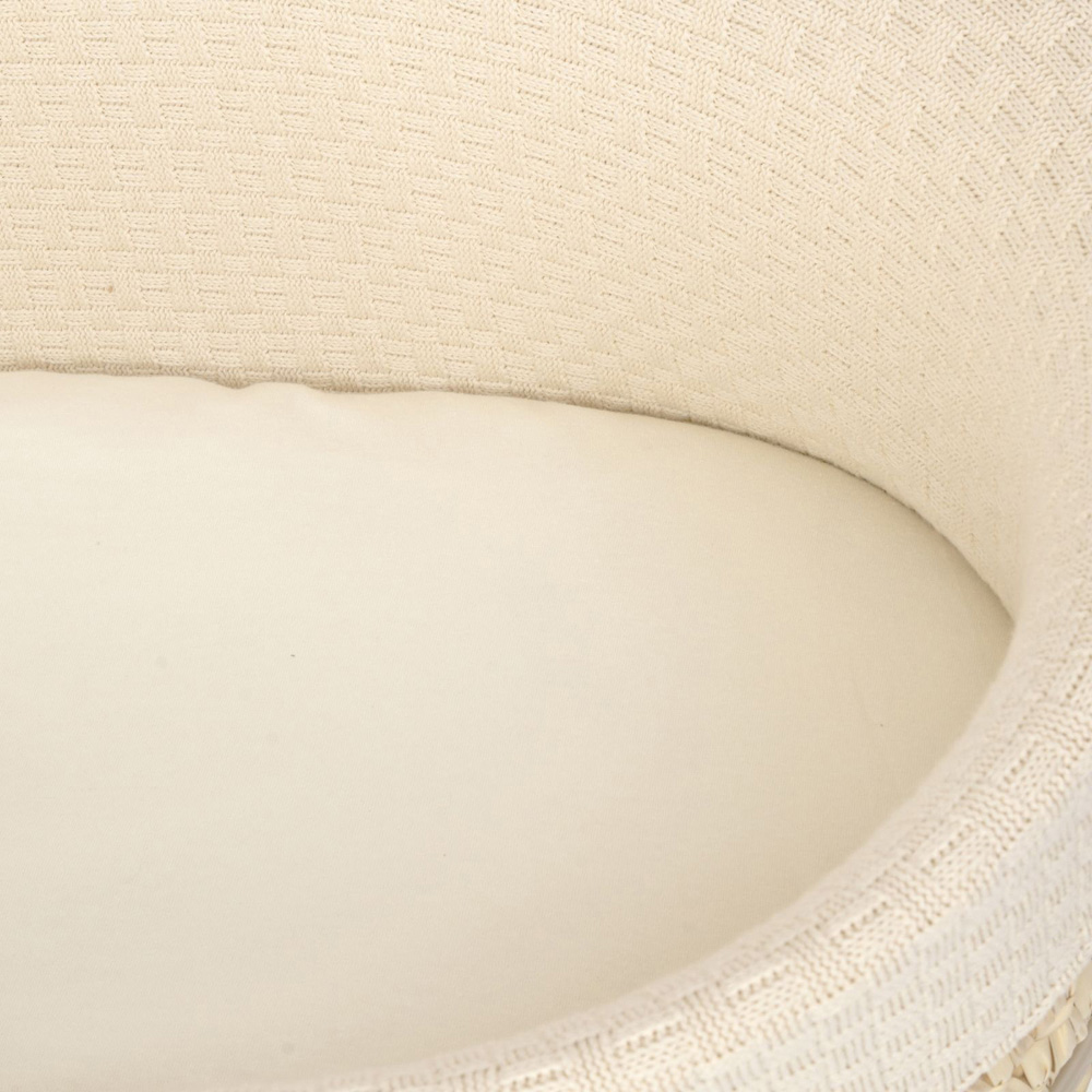 Clair de Lune Cream Organic Cotton Moses Basket Sheet 2 Pack Image 2