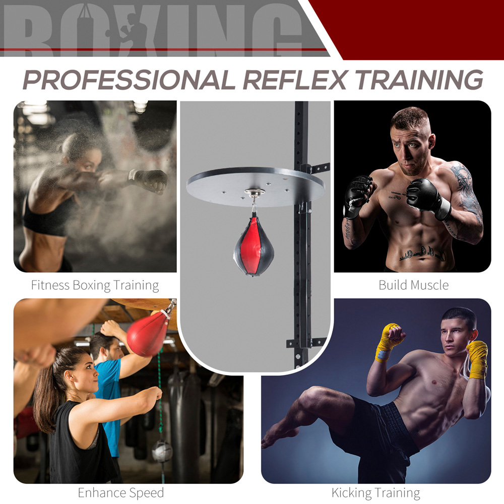 HOMCOM Speed Ball Platform with Punching Bag Image 6