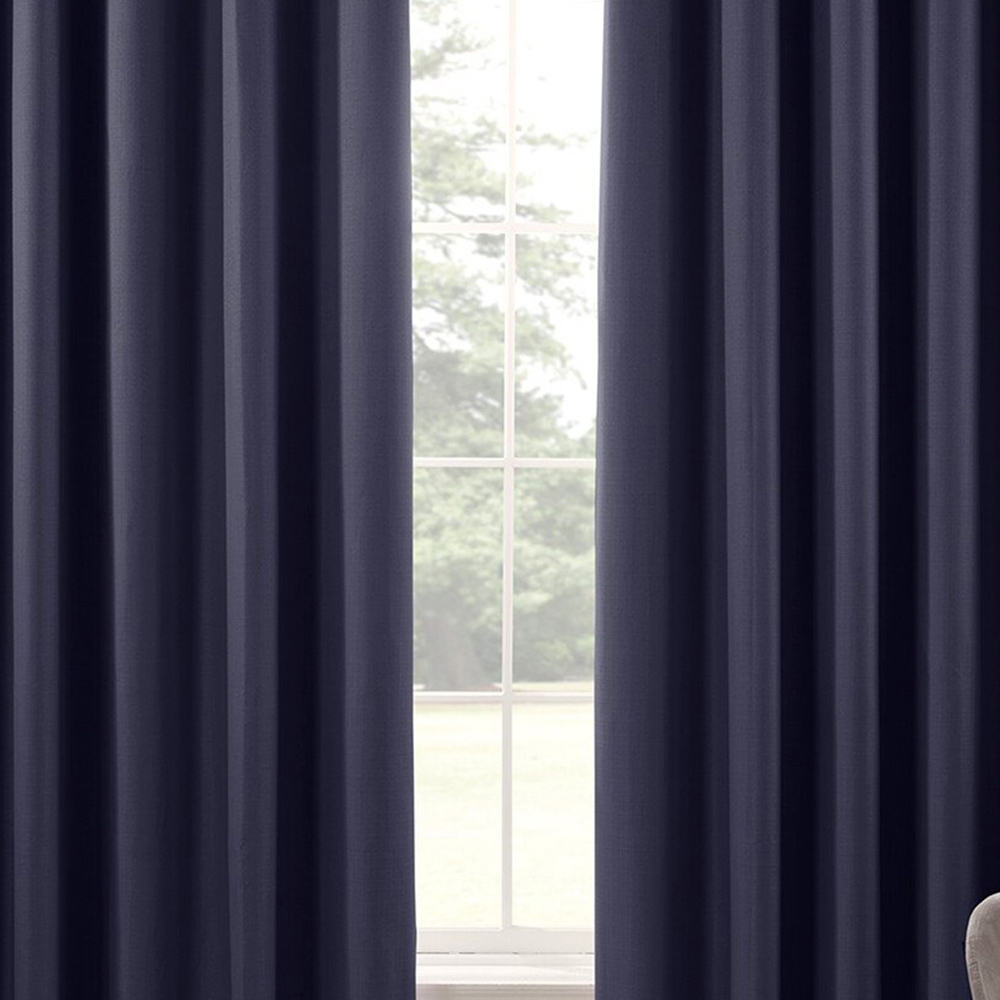 Divante Hoxton Navy Blackout Eyelet Curtains 229cm Image 5