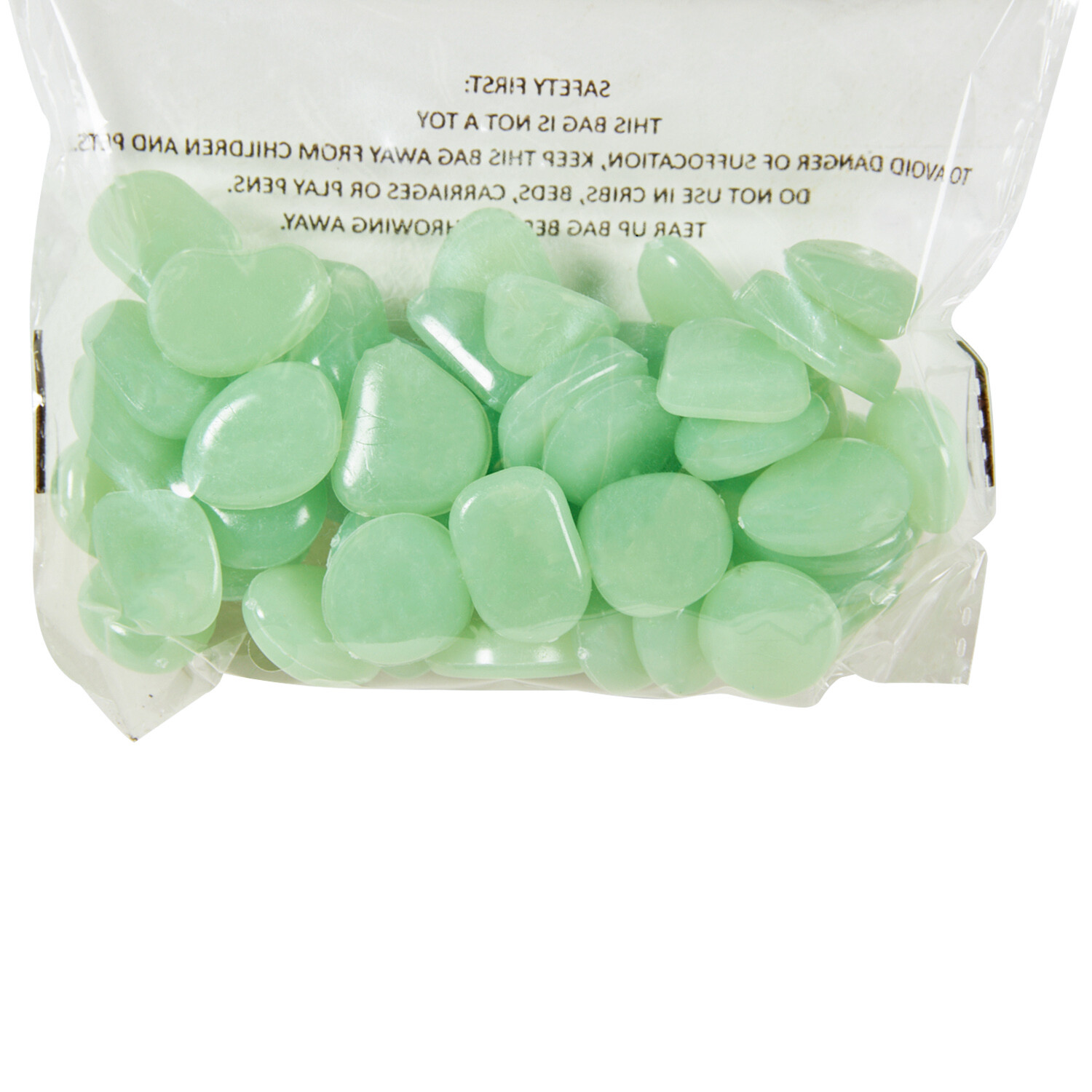 55 Piece Glow In The Dark Halloween Stones - Green Image 2