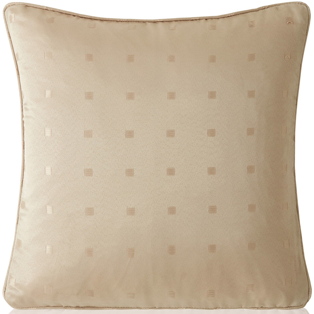 Alan Symonds Latte Dobby Square Cushion with Polyester Filled Pad 45 x 45cm 4 Pack Image 2