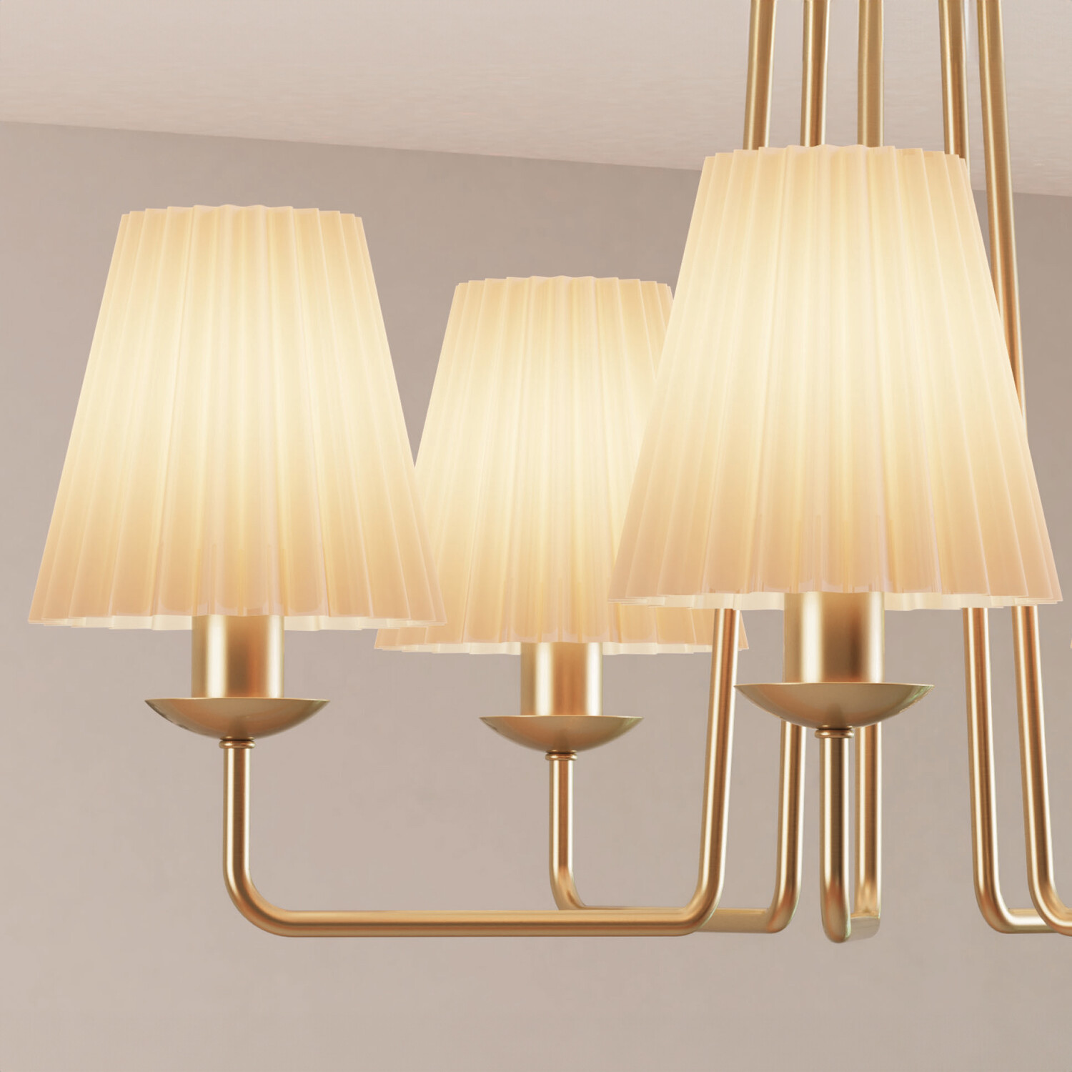 Poppy 5 Light Ceiling Fitting Brass Image 4