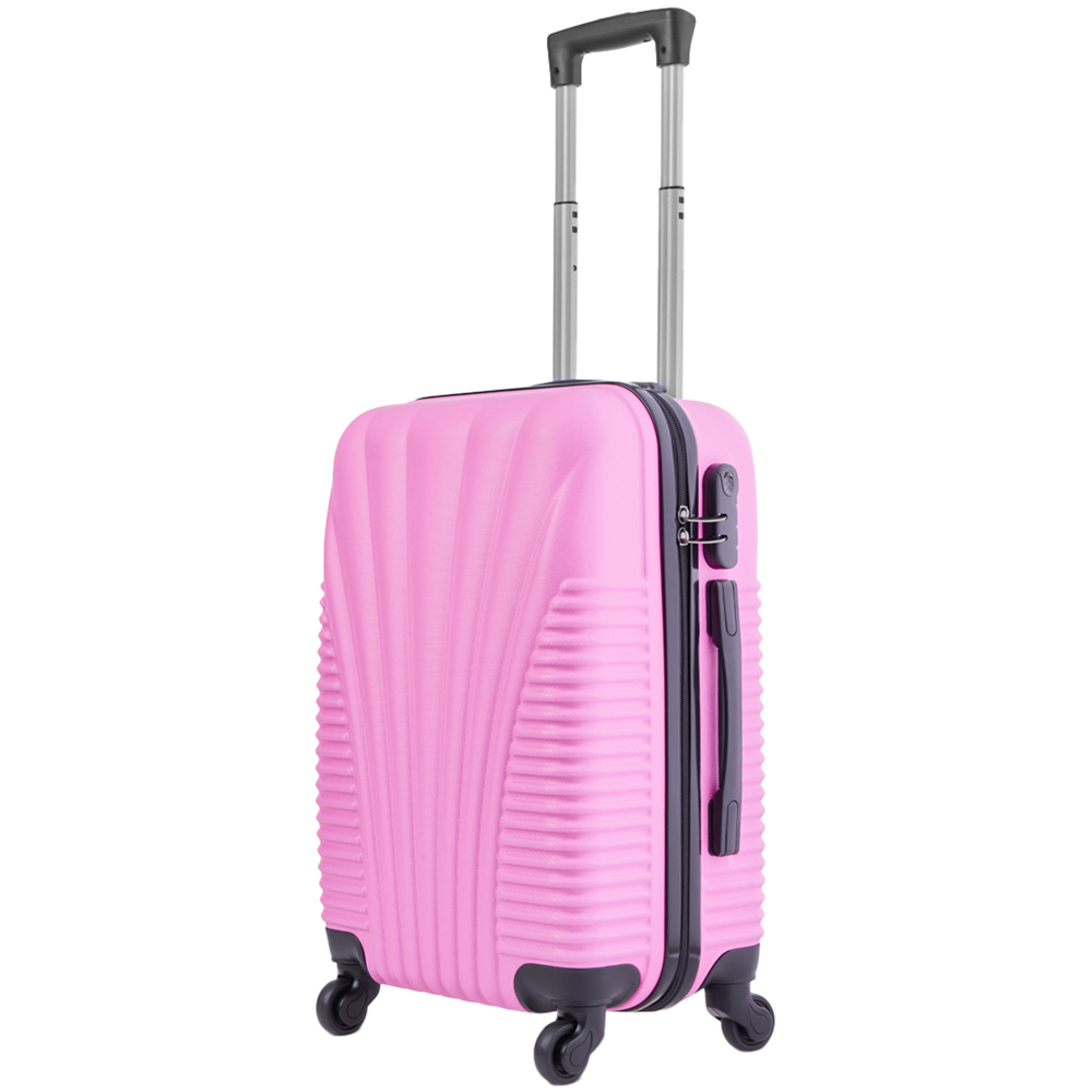 SA Products Light Pink Hardshell Airline Approved Cabin Suitcase Image 1