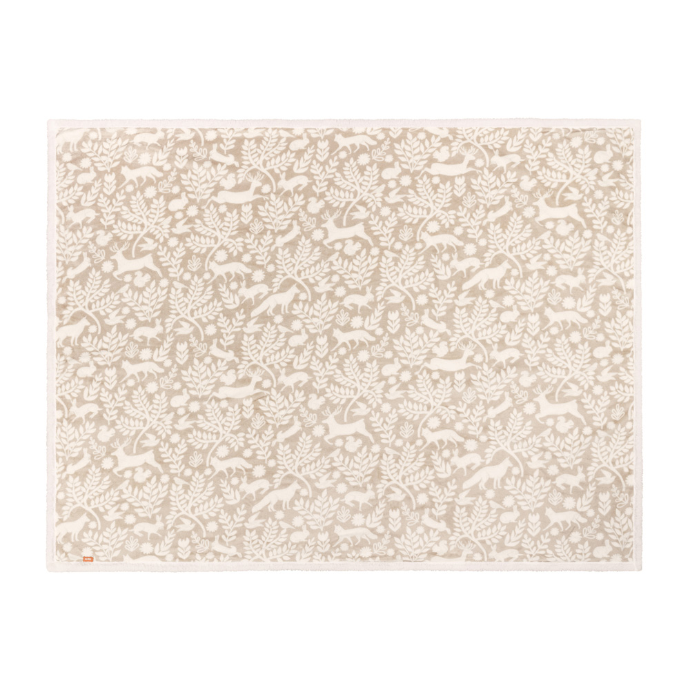Furn Christmas Skandi Sable Woodland Sherpa Fleece Reversible Throw 140 x 180cm Image 2