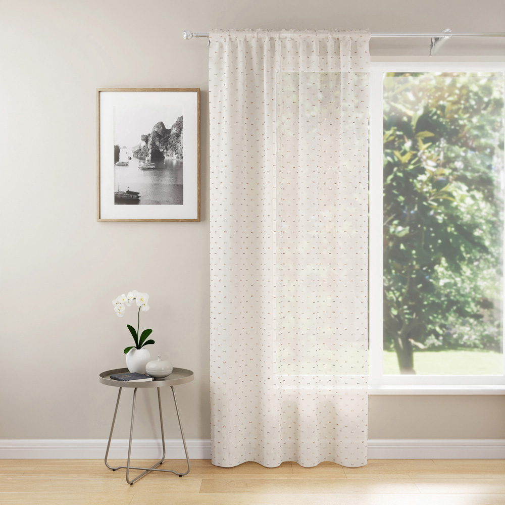 Hanoi Panel Curtain Natural 137cm Image 1