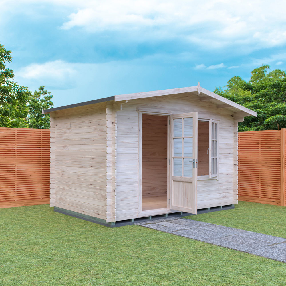 Shire Bucknells 12 x 8ft Pressure Treated Log Cabin Image 2