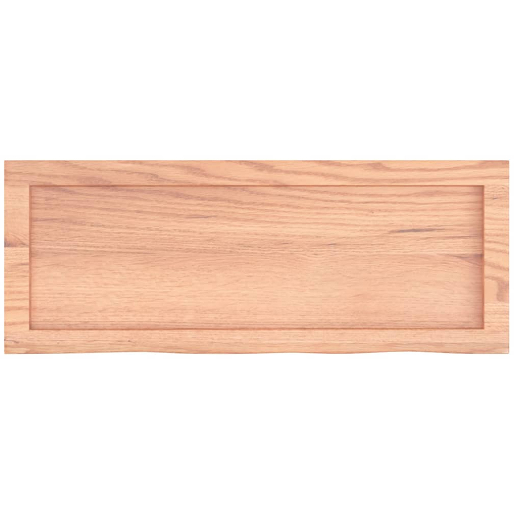vidaXL 30 x 80cm Light Brown Oak Wood Wall Shelf Image 4