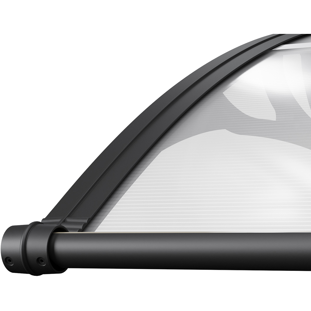 Living and Home Black Door and Window Outdoor Awning with Water Channel 1.2 x 1m Image 4