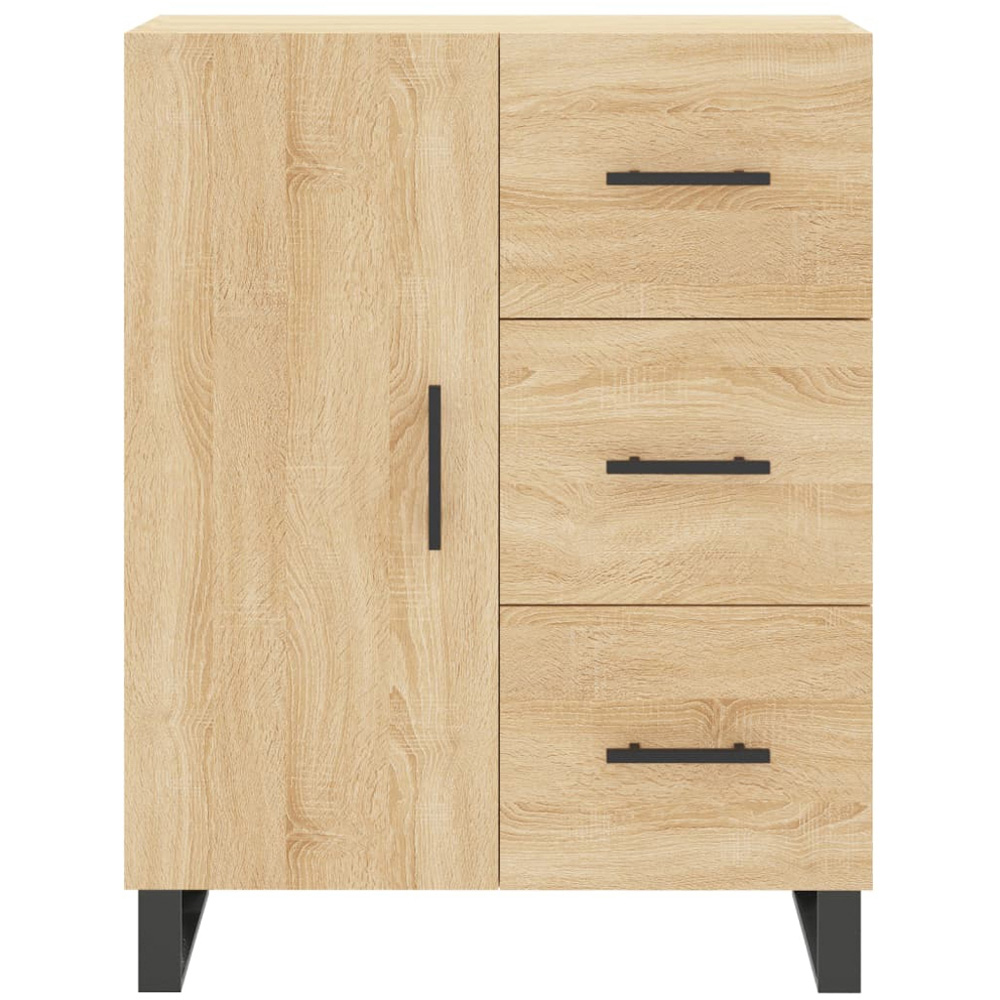 vidaXL Single Door 3 Drawer Sonoma Oak Sideboard Image 5