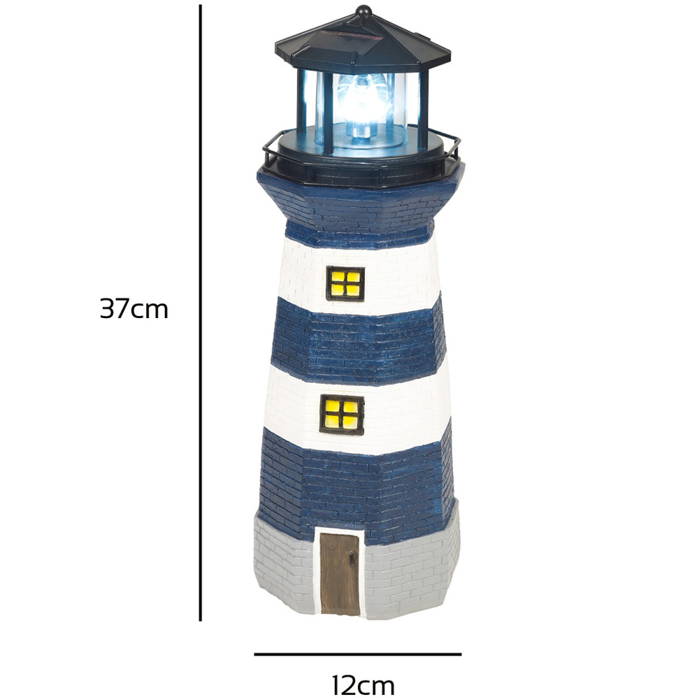 GardenKraft LED Solar Revolving Lighthouse Ornament 40cm Image 5