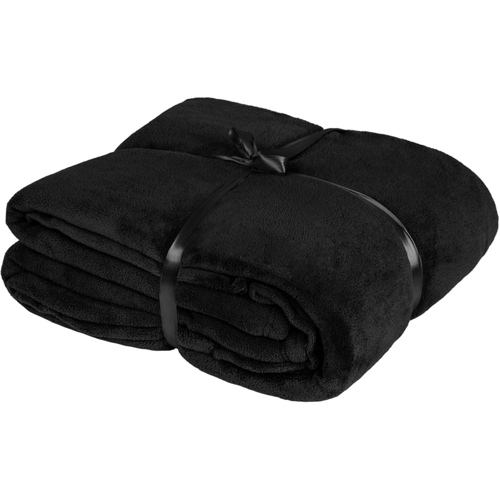 tectake Black Wearable Snuggle Throw with Arms 200 x 170cm Image 4