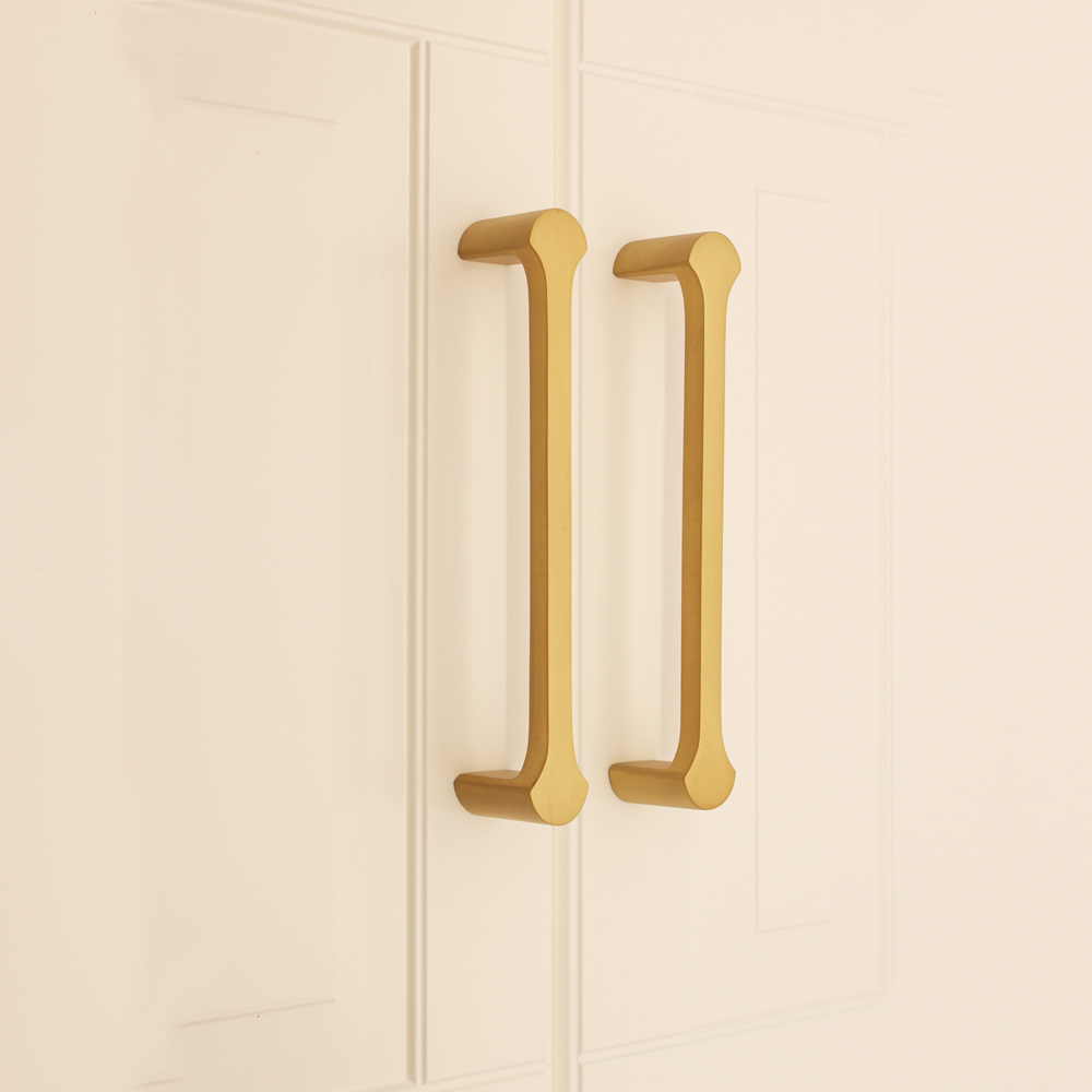 Spira Brass Tulip Satin Brass Cabinet Pull Handle 165mm Image 3