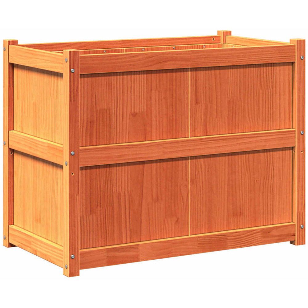 vidaXL Brown Solid Pine Wood Garden Planter 70 x 90 x 50cm Image 4