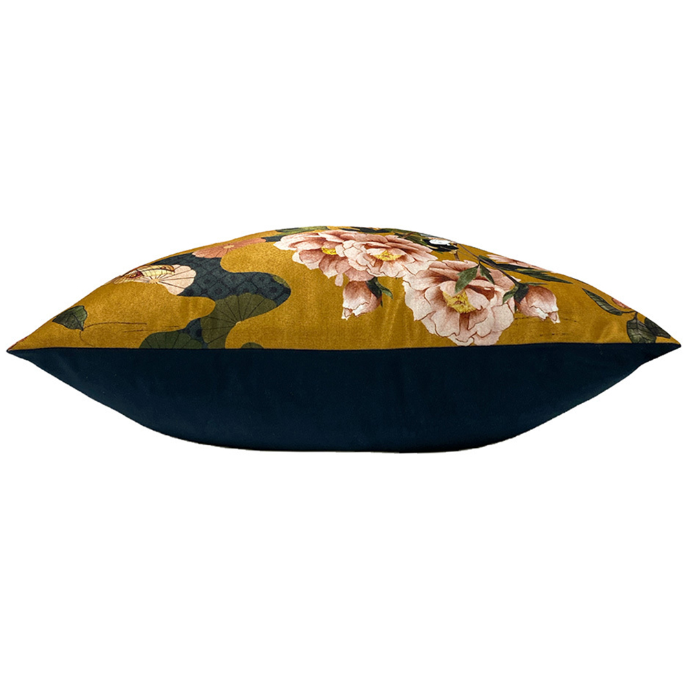 Paoletti Geisha Ochre Floral Cushion Image 3