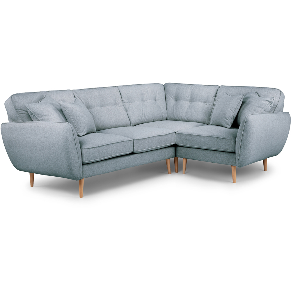 Opry Faro 4 Seater Button Back Denim Corner Sofa Image 2