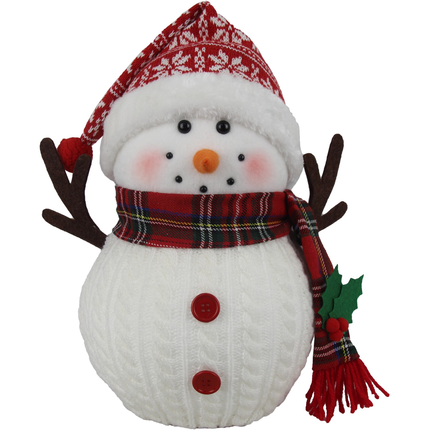 Snowman Ornament Red Wilko