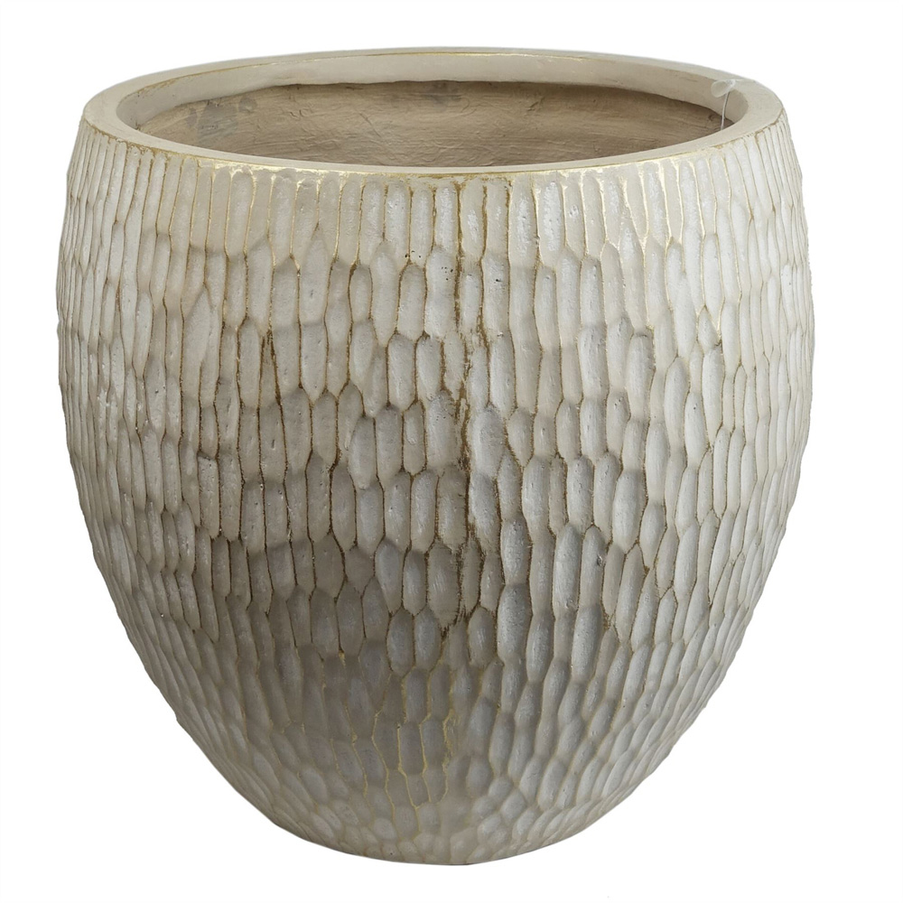 Leaf Inoke Stone Embossed Composite Planter 43cm Image 3
