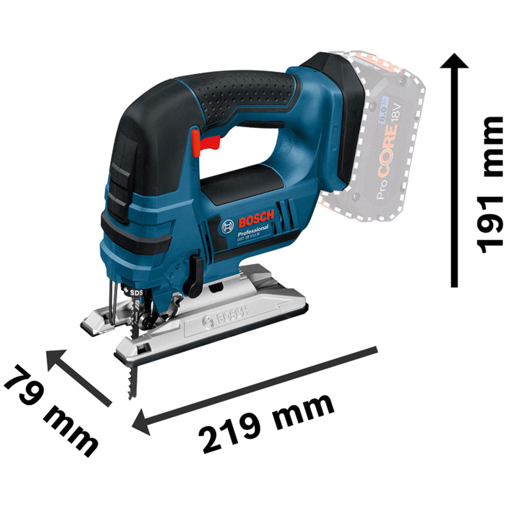 Bosch GST 18V 2 x 4.0Ah Li-ion Professional Jigsaw Image 3